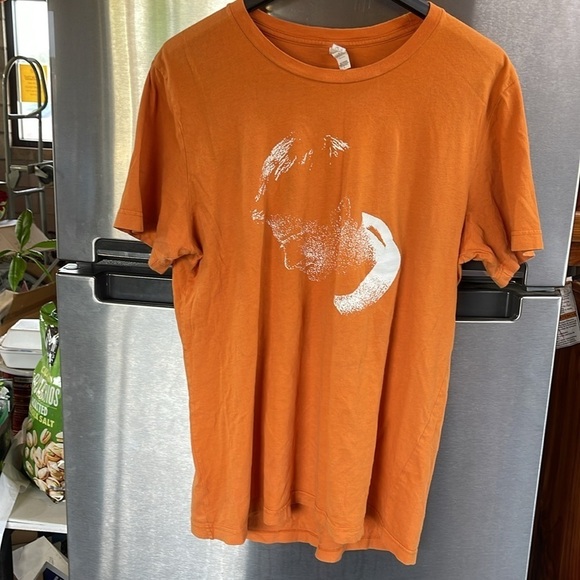 Bella + Canvas Large women’s t shirt Alec Benjamin . Orange with white lettering - Picture 4 of 7